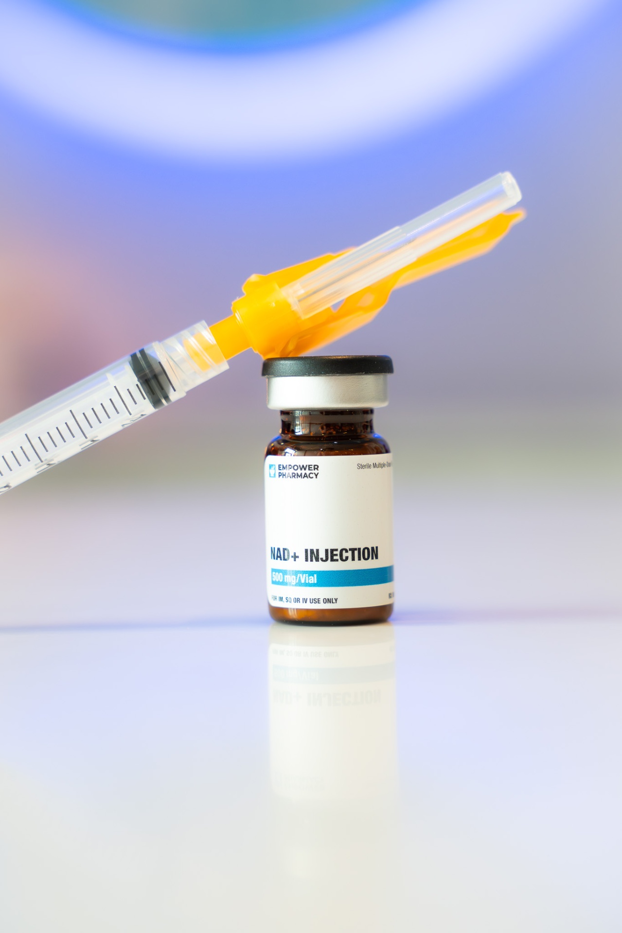 iCRYO New Braunfels NAD+ injection vial and syringe